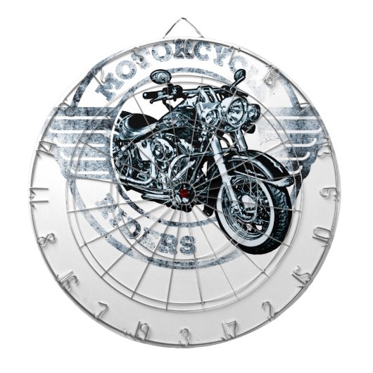 Motorfietser Rider Biker Dartbord (Voorkant)