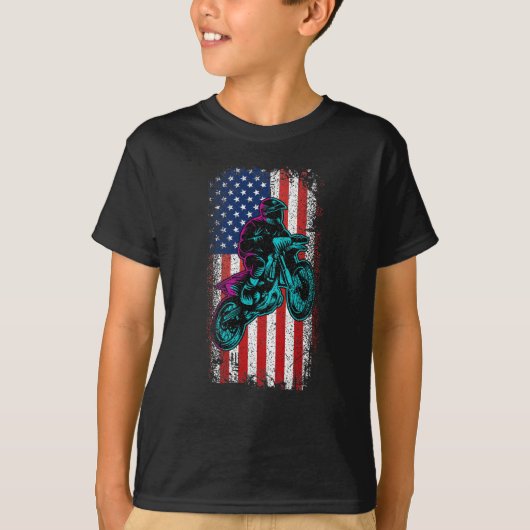 Motorfietser Rider Biker Verenigde Staten Amerikaa T-shirt (Voorkant)