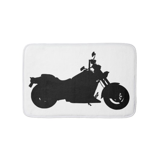 Motorfietser Silhouette Badmat (Voorkant)
