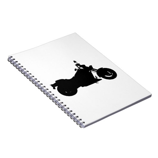 Motorfietser Silhouette Notitieboek (Rechterzijde)