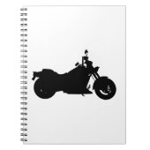 Motorfietser Silhouette Notitieboek (Voorkant)