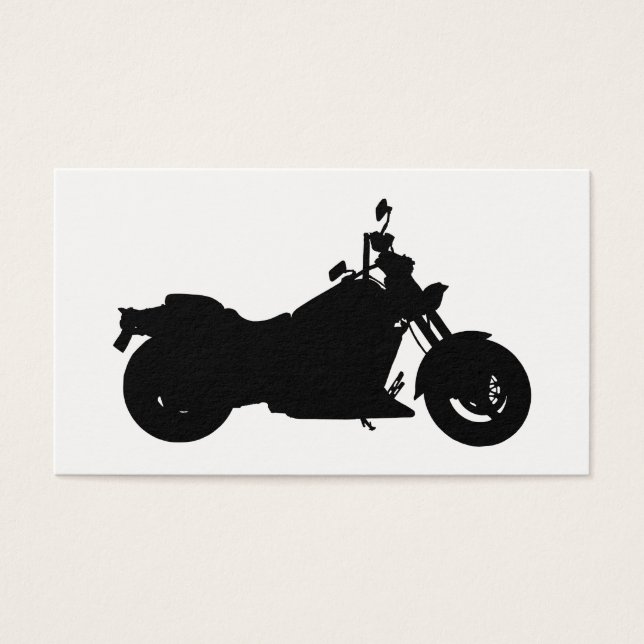 Motorfietser Silhouette Visitekaartje (Voorkant)