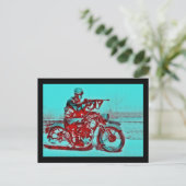 Motorfietser Soldaat WWII Briefkaart (Staand voorkant)