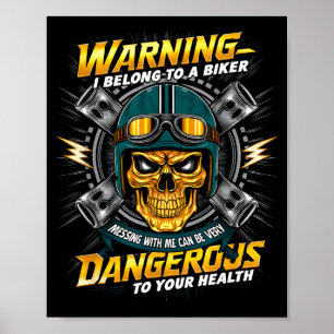 Motorfietser Vriendin Echtgenote Ik hoor bij een m Poster