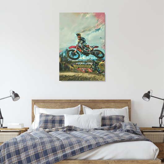 Motorfietsgeschenken Canvas Afdruk (Insitu (Slaapkamer))