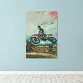 Motorfietsgeschenken Canvas Afdruk (Insitu (Houten vloer))