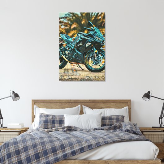 Motorfietsgeschenken Canvas Afdruk (Insitu (Slaapkamer))