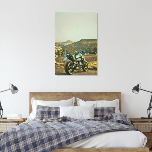 Motorfietsgeschenken Canvas Afdruk (Insitu (Slaapkamer))