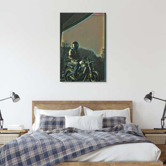 Motorfietsgeschenken Canvas Afdruk (Insitu (Slaapkamer))