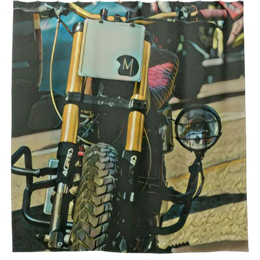 Motorfietsgeschenken Douchegordijn (Voorkant)