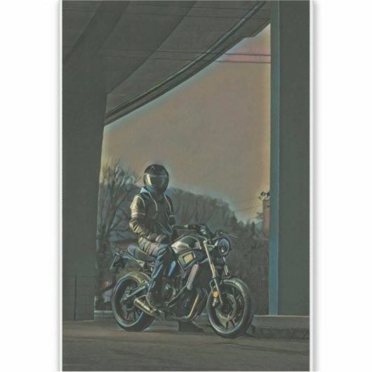 Motorfietsgeschenken Sticker (Voorkant)