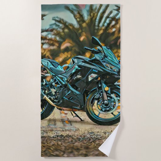 Motorfietsgeschenken Strandlaken (Voorkant)