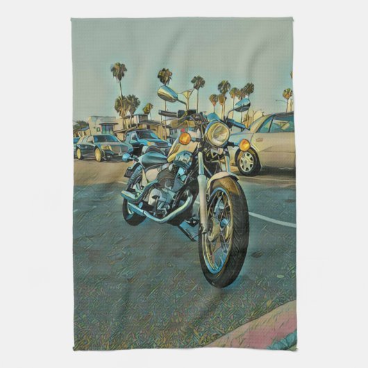 Motorfietsgeschenken Theedoek (Verticaal)