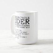 Motorfietsgesprekken Funny Mug Koffiemok (Voorkant links)