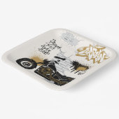 Motorfietsgoud en crème Papier Bord (Gebogen)