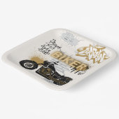 Motorfietsgoud en crème Papier Bord (Gebogen)