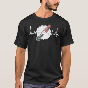 Motorfietshartslag Biker ECG Motorcycle Rider Li T-shirt