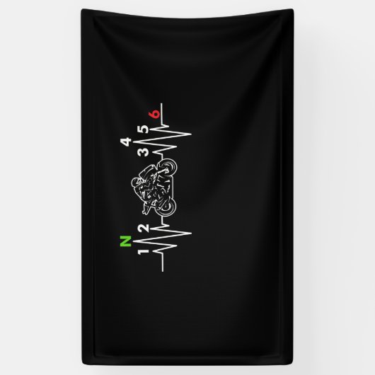 Motorfietshartslag Spandoek (Verticaal)