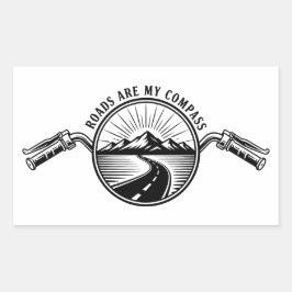 Motorfietshorizon Avontuur Rechthoekige Sticker