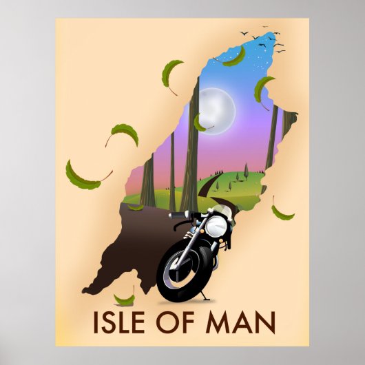 Motorfietskaart reisposter Isle of Man Poster (Voorkant)