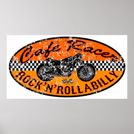 Motorfietskafracer Poster (Voorkant)