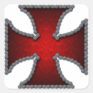 Motorfietsketting cross sticker