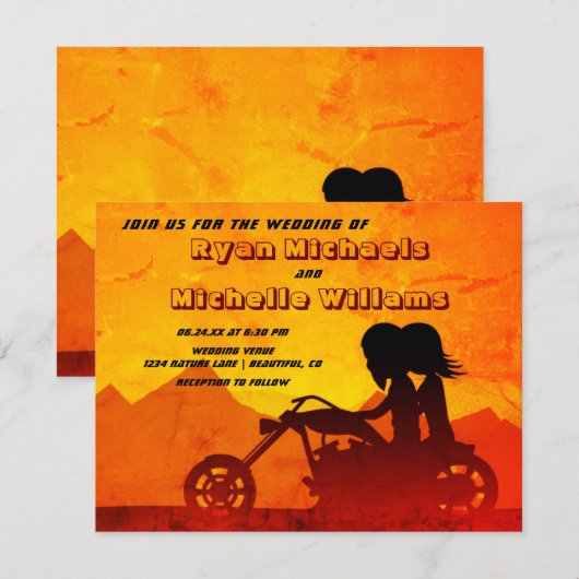 Motorfietskoestenberg - Sunset Weddenschap Kaart (Voorkant / Achterkant)
