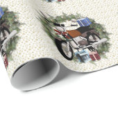 Motorfietskrans Kerstpakpapier Cadeaupapier (Rol Hoek)
