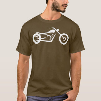 Motorfietslijn zwarte tekening t-shirt