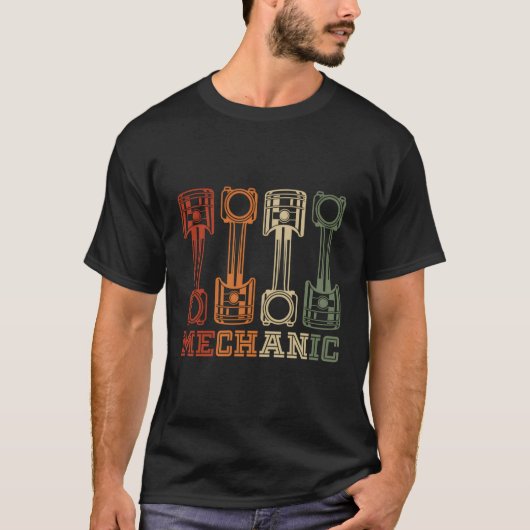 Motorfietsmachine met motorfietsmotor t-shirt (Voorkant)