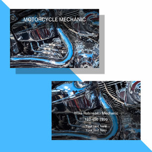 Motorfietsmechanisch dubbelzijdige Visitekaartjes