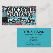 Motorfietsmechanisme voor hire Visitekaartjes - bl (Voorkant / Achterkant)