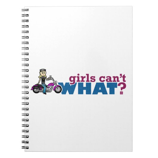 Motorfietsmeisje Notitieboek (Voorkant)