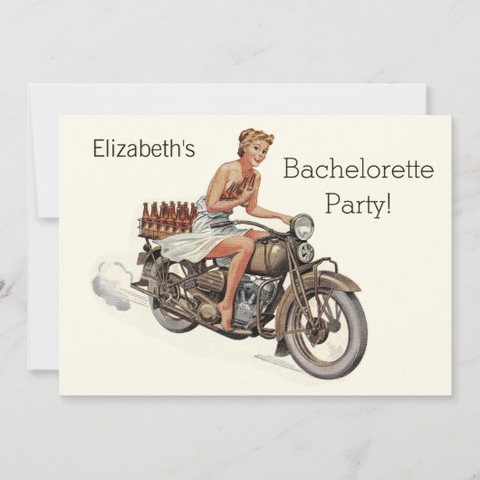  motorfietsmeisjes en beer Bachelorette Kaart (Voorkant)