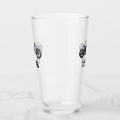 Motorfietsnaam Mannen Beer Glas (Links)