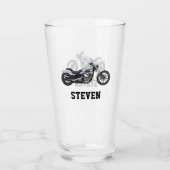 Motorfietsnaam Mannen Beer Glas (Voorkant)