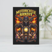 Motorfietsonrust Bedankkaart (Staand voorkant)