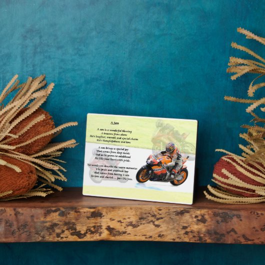 Motorfietsontwerp - Zonnegedicht Plaque Fotoplaat (Zijkant)