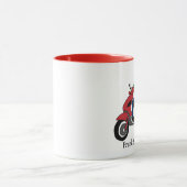 Motorfietspaar-gepersonaliseerde cartoon mok (Midden)