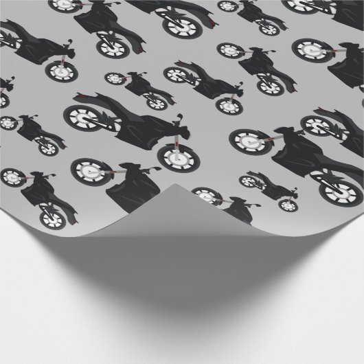 Motorfietspatroon Cadeaupapier (Hoek)