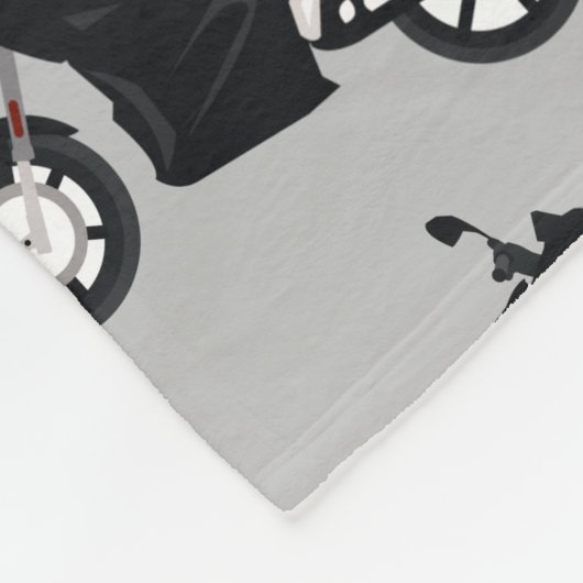Motorfietspatroon Gepersonaliseerd naam Fleece Deken (Hoek)