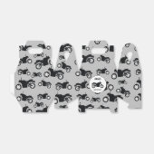 Motorfietspatroon Gepersonaliseerd naam geboorteda Bedankdoosjes (Uitgevouwen)