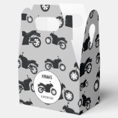 Motorfietspatroon Gepersonaliseerd naam geboorteda Bedankdoosjes (Geopend)