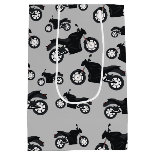 Motorfietspatroon Medium Cadeauzakje (Achterkant)