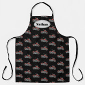 Motorfietspatroon op maat schort (Voorkant)