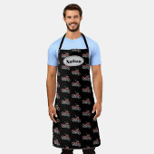 Motorfietspatroon op maat schort (Gedragen)