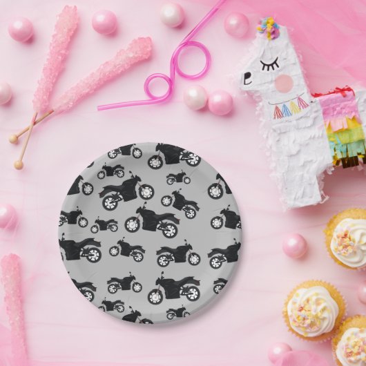 Motorfietspatroon Papieren Bordje (Feest)