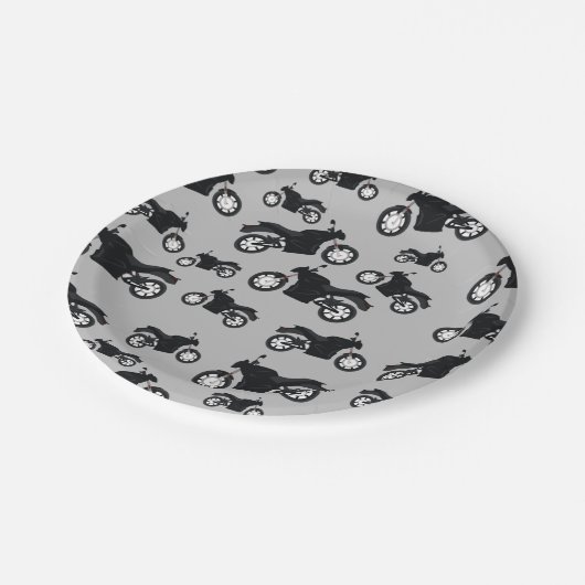 Motorfietspatroon Papieren Bordje (Gekanteld)