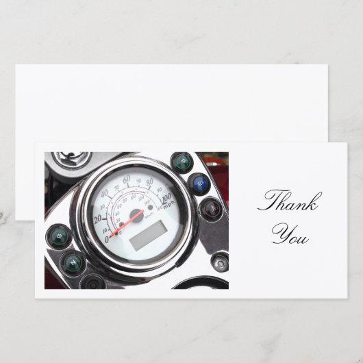 Motorfietspedometer - Hartelijk dank Bedankkaart (Voorkant / Achterkant)