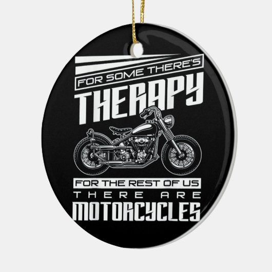 Motorfietspinnertherapie Keramisch Ornament (Links)